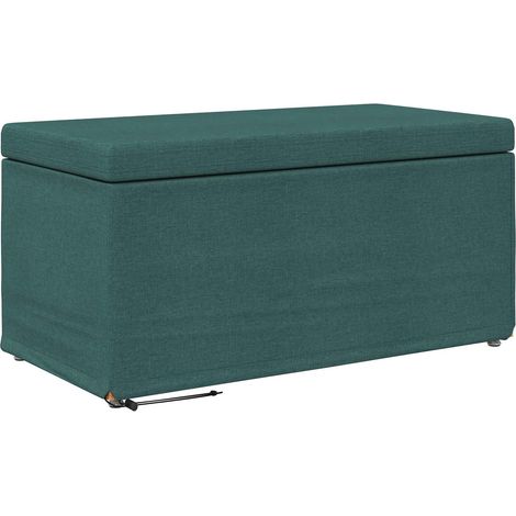 Pouf Verde Scuro 81 x 41 x 40 cm Tessuto e Legno Ingegnerizzato vidaXL
