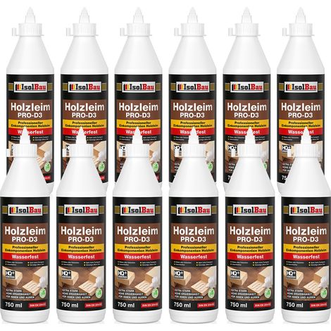 Colla per legno IsolBau PRO D3 Holzleim 12 x 750 ml (1/5)