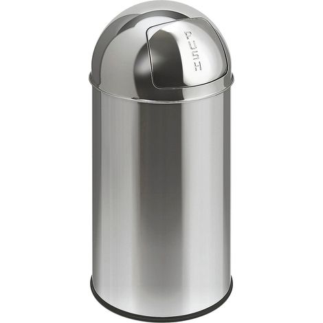EKO - Poubelle Push can 40 litres - Stainless steel - inox (1/3)
