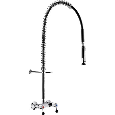 Delabie Geschirrspülbr schw m.Wandmischer+ Handbr.433010,o.Auslaufvent