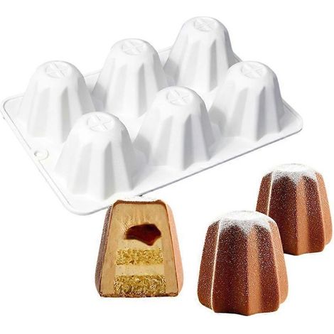 Moule à dessert octogonal professionnel en silicone à 6 cavités (1/5)