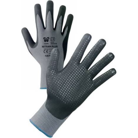 12 x GUANTI NYLON/NITRILE NITRAN PLUS  TG. 9