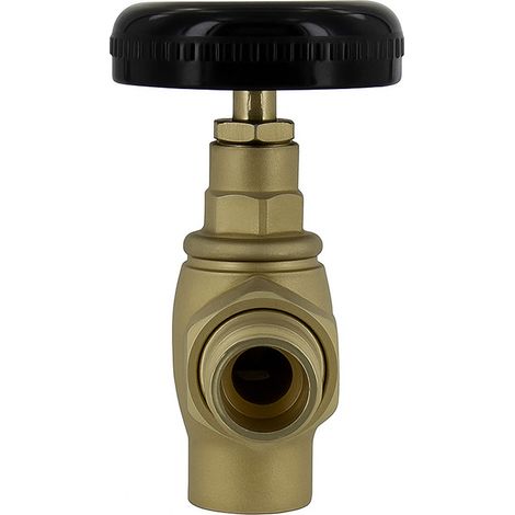 Robinet manuel volant noir pour radiateur Fonte