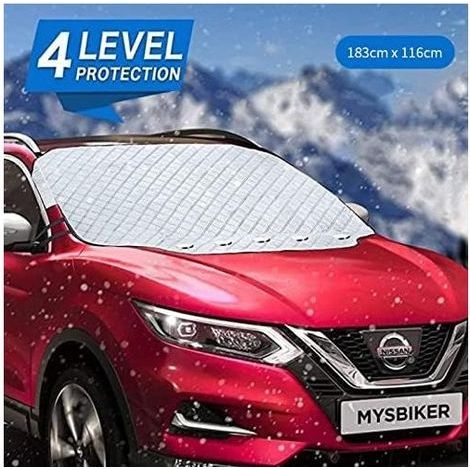 Couverture Pare-Brise Voiture,Bâche Pare Brise Protection Magnétique Couverture Repliable, Universelle pour Voiture Anti Givre, Neige, Glace, Pluie et Soleil (1/5)