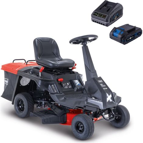 Benzin-Aufsitzrasenmäher MR225-61 Scheppach - 6PS 61cm Schnittbreite 150L Fangsack Elektro-Start ohne LED
