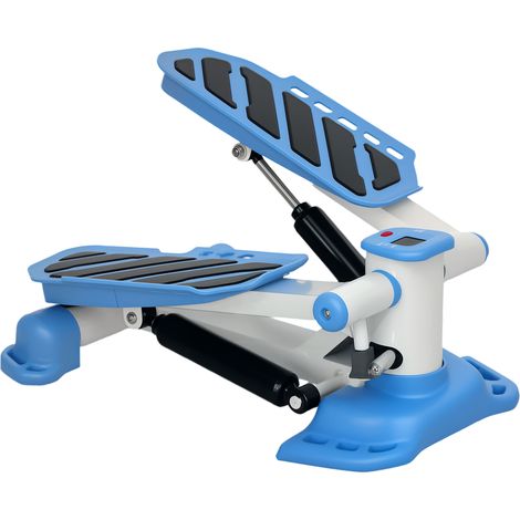 Portable Mini Stepper for Home Gym and Office, LCD Display Monitor, Anti-Skid Foot Pedals, Compact Exercise Equipment in Blue