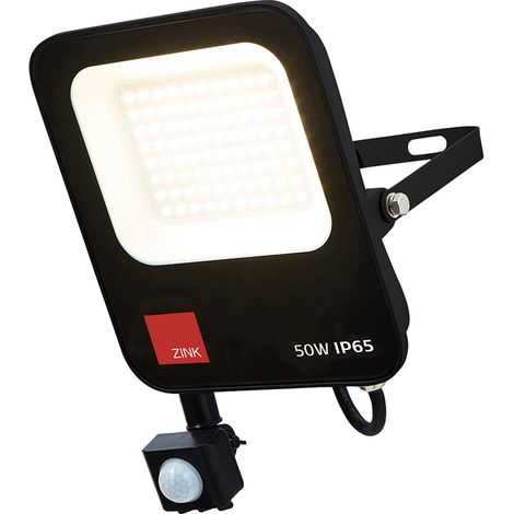 Litecraft Faulkner Floodlight 50 Watt LED Outdoor Fitting with PIR Motion Sensor - Black (1/5)