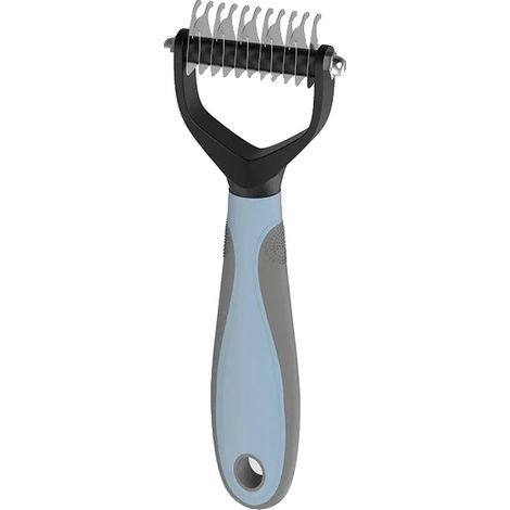 Haustierpflegewerkzeug, Entfilzungsbürste, Ergonomisches Design, blaue S (1/2)
