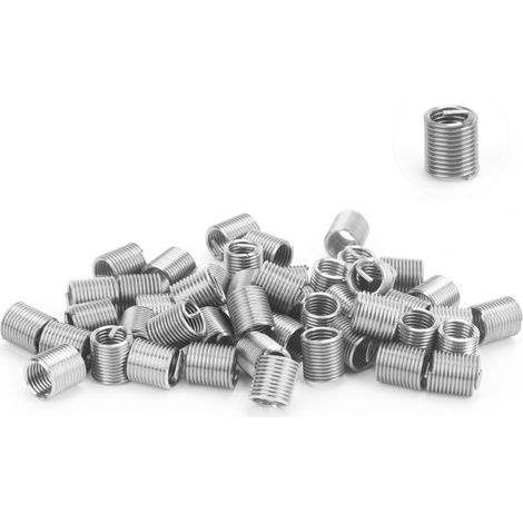 50 Stück Gewindeeinsätze aus Edelstahl, Spiralmuttern-Reparatur-Expansionswerkzeug M1/4x28x2D (1/5)