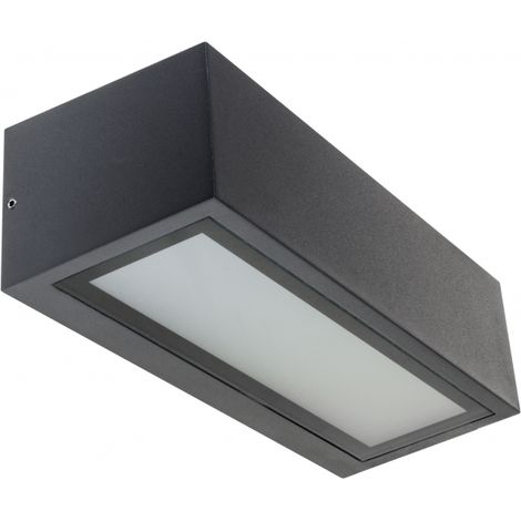 FAB 089060155 | Applique da esterno Corgo Grigio Scuro 1xe27 Ip54 7,5x25,5x10