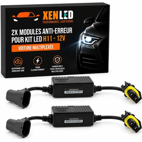 2x Modules anti-erreur pour kit LED H11 - Voiture Multiplexée 12V (1/5)