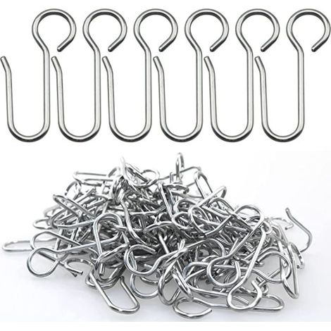 BRAVIX Crochets agrafes pour Rideaux,40 pièces Crochets Rideaux Rail,Crochets pour Rideaux à Usage intensif,pour Les Rideaux de Porte,etc