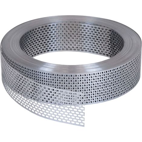 Vogelschutzgitter, Lüftungsband Alu Traufgitter - Silber, 50mm Länge 120m