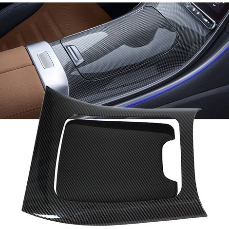 2 Stück Zierleisten für die Mittelkonsole des Schalthebels in Carbonfaser-Optik, Ersatzteil für Mercedes-Benz C-Klasse W206 S206 (Linkslenker) (1/5)