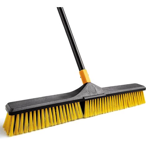 Balai d'extérieur Robuste de 61 cm avec Poils rigides pour Le Nettoyage de terrasse, Garage, Pont, béton, Bois, Pierre, carrelage, Sol, 165,9 cm de Long (1/5)