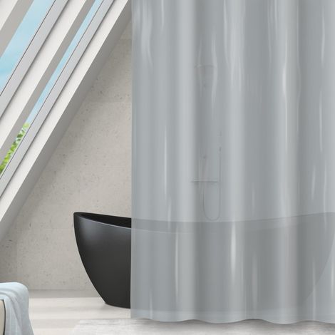 Cortina de ducha Poliéster ROMANA 180x180cm Blanco transparente MSV