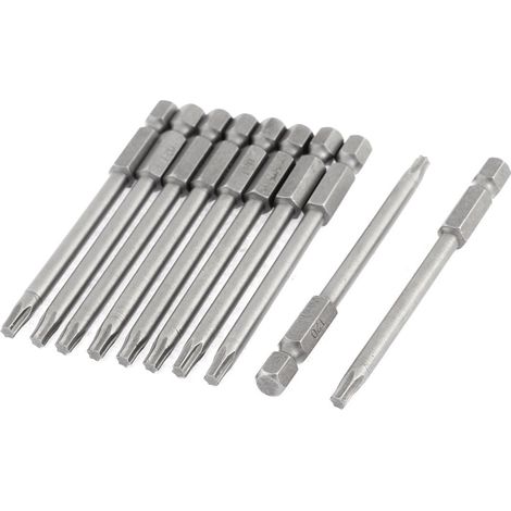 10pcs Embouts de tournevis à tige ronde magnétique T20 de longueur 75 mm (1/2)