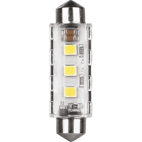 12/24V Pro-User Series - 12,5x41 mm - SV8,5-8 - 1 pz  - Scatola - Bianco - Doppia polarità - Resistenza incorporata