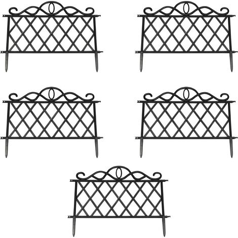 Set of 5 Plastic Lawn Edging Lattice Panels (45cm x 35cm) (1/5)