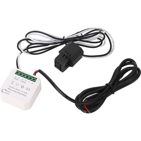 Monitor de energía inteligente para medidor de consumo eléctrico ZigBee kWh con transformador de corriente de pinza de 80 A y 90-250 VCA (1/5)