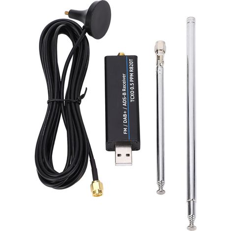 Jeffergarden Récepteur SDR RTL 100KHz‑1766MHz RTL2832U R820T2 radio logicielle USB pour analyse signal (1/5)