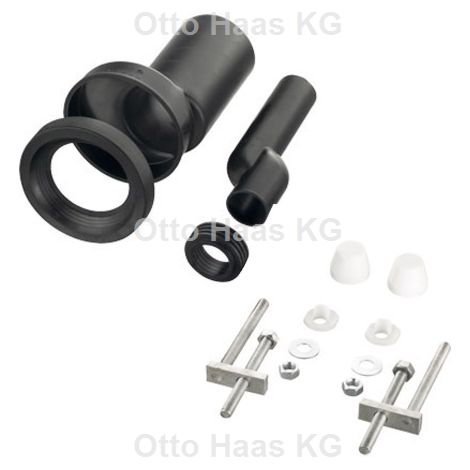 Raccordement WC DN 90 – Kit 3282 avec joints EPDM – Connecteur tuyau étagé 180 mm – Disques excentriques inclus – Haas (1/2)