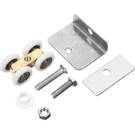de 2 poulies pour rail de porte coulissante ou quincaillerie (1/5)
