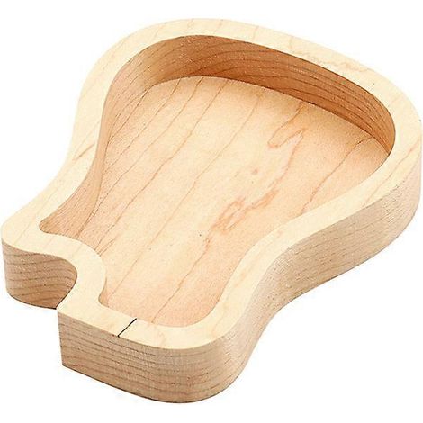 Aufbewahrungsbox aus Holz in gitarrenförmiger Form für Standard-Gitarrenplektren. (1/5)
