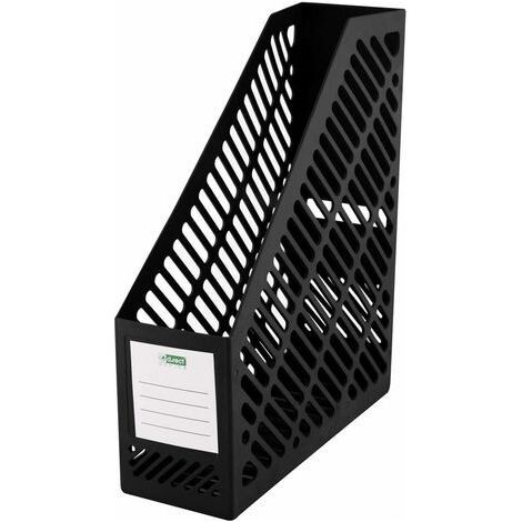 Porte-revues noir en plastique résistant – Rangement vertical A4 – Largeur 90 mm – Pour bureaux modernes et organisés (1/5)