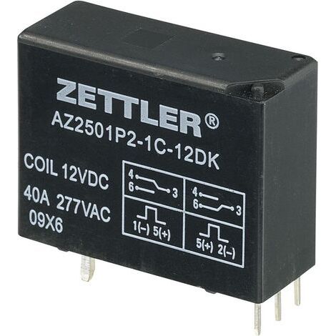 Zettler Electronics AZ2501P2-1C-12DK Relais pour circuits imprimés 12 V/DC 50 A 1 inverseur (RT) 1 pc(s) (1/5)