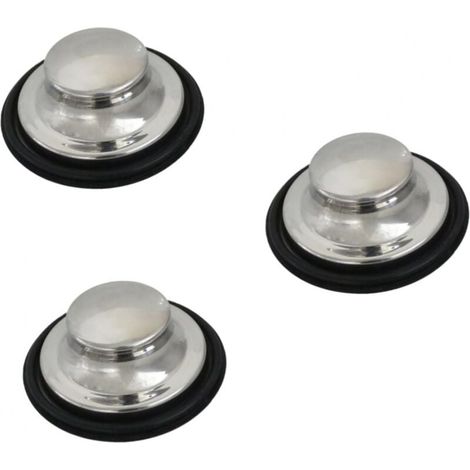 3-pack sink plugs, stainless steel kitchen sink plugs, wide jet, diameter 85 mm, YMYNY (1/4)