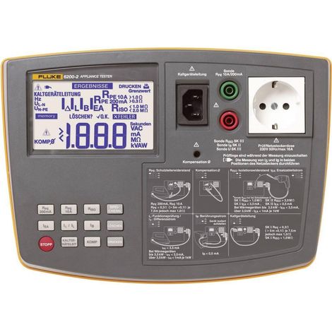 Fluke 6200-2 comprobador de aparatos eléctricos robusto y portátil