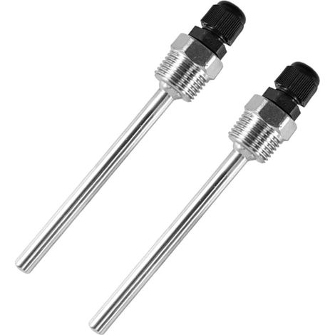 Lot de 2 Manchons d'immersion en Acier Inoxydable de 150 mm, Filetage G 1/2 Pouce, Tube de Protection pour capteur de température, Tubes de Protection d'immersion pour puits thermométrique (1/5)