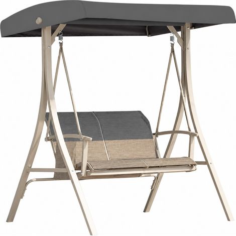 Toit de rechange pour balancelle de jardin 2-3 places, en Oxford 210D imperméable et résistant aux UV (1/5)