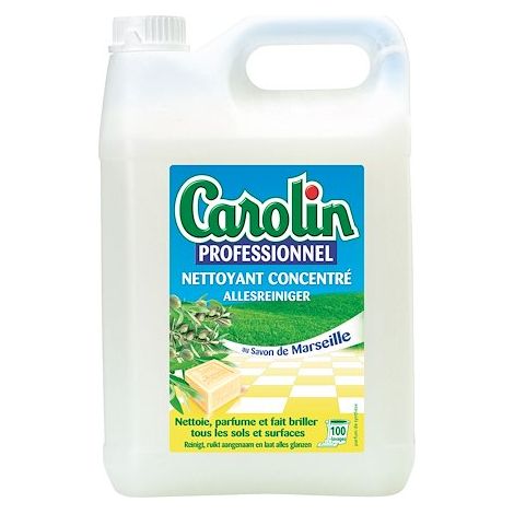 Nettoyant multi-surfaces Carolin Savon de Marseille - Bidon de 5 litres