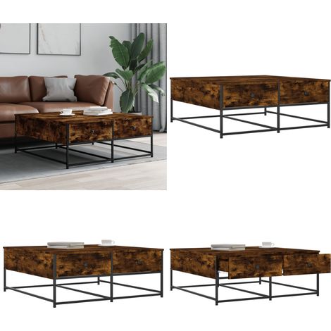 Couchtisch Räuchereiche 100x99x40 cm Holzwerkstoff - Couchtisch - Wohnzimmerstil - Holzmöbel - Sideboard - Regal - Home & Living (1/5)