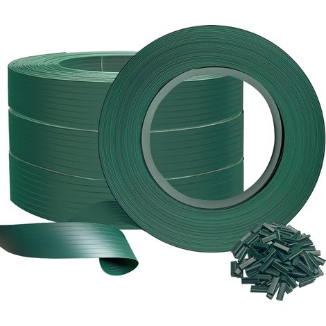 Kit Lamelles Occultantes PVC 300m x 4,7cm – Brise-Vue pour Clôture Rigide. Lot de 600 Clips Inclus. Protection Intimité pour Jardin et Terrasse (vert). (1/5)