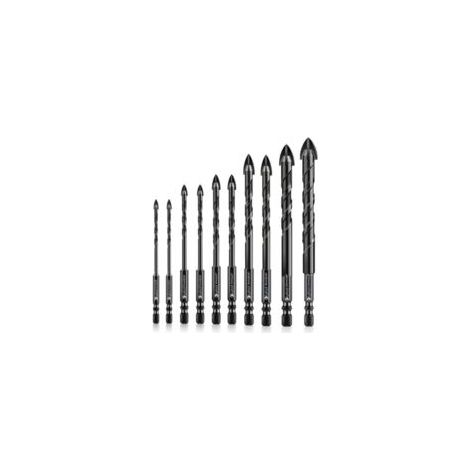 QORVA
-Meche Verre,Meche Carrelage,10 Pièces Foret à Verre, Mèches pour Carrelage en Verre,Mèches en Céramique,avec Tige Hexagonale, pour Percer des Trous en Verre Perçage Carreaux Céramique,de