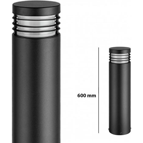 Pilier Extérieur Rond avec Grille - E27 - IP 54 - 600 mm - DeliTech®