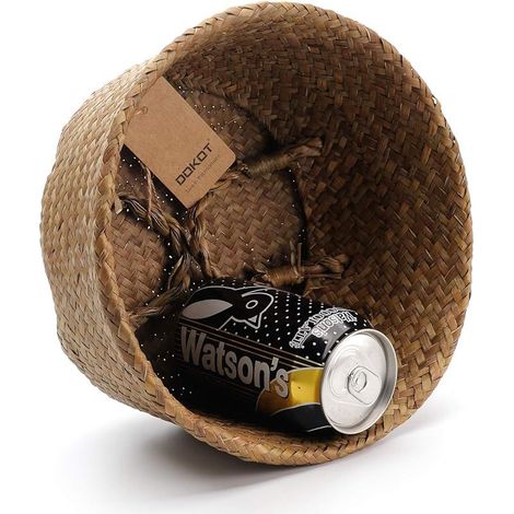 Panier de Ventre Jonc de Mer Rangement Naturel Panier Osier Corbeille à Linge Grand Stockage Panier de Plantes D'intérieur (1/5)