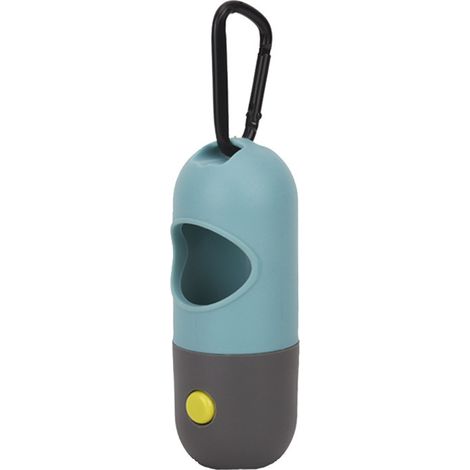 Dispenser di sacchetti per deiezioni canine, porta sacchetti per escrementi con torcia a LED (1/4)