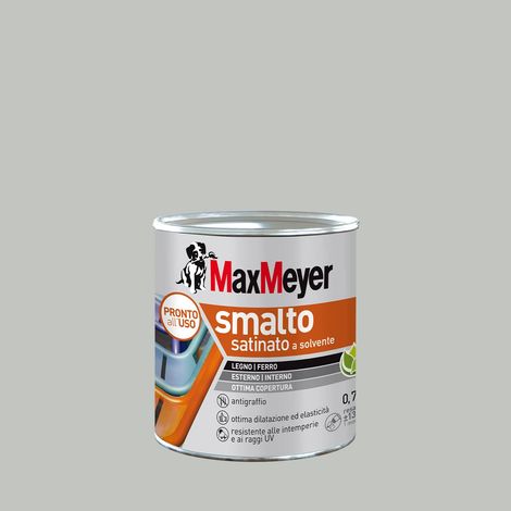 MaxMeyer Smalto a Solvente Satinato Grigio Chiaro R7035 0,750 l (1/4)