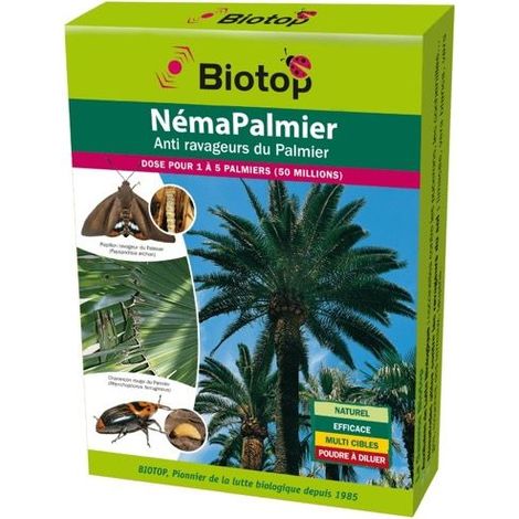 Nématodes SC anti charançon rouge du palmier 50M – Lutte biologique efficace – Application préventive et curative – Pour 1 à 5 palmiers – Biotop