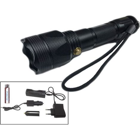 torcia subacquea a led ricaricabile in alluminio con batteria da 8800 mAh