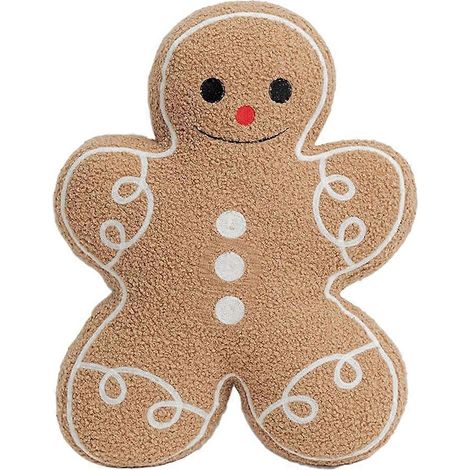 Dekoratives Lebkuchenmann-Kissen, Plüsch-Weihnachtskissen (wie abgebildet) (1/5)