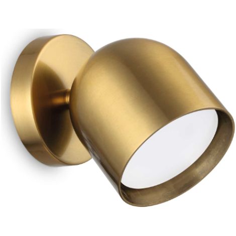 Applique Da Parete Contemporaneo Dodo Metallo Ottone 1 Luce Gx53 15W 3000K Ip20