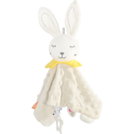 Couverture douce lapin beige, doudou bébé, couverture de sommeil pour bébé, mouchoir en tissu (1/2)