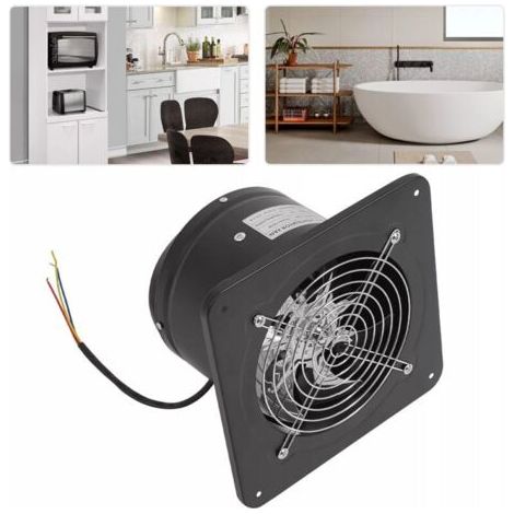 Ventilateur Extraction 50W 220V Ventilateur Extracteur Dair Silencieux Ventilation Mural en Métal pour Salle de Bain, Cuisine, Sous-sol, Garage, Atelier, Industriel Commercial (1/4)