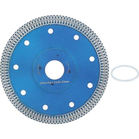 Disque de scie diamanté 125 x 1,2 x 22,23 mm, pour la coupe du marbre, du verre et de la céramique, disque à meuler