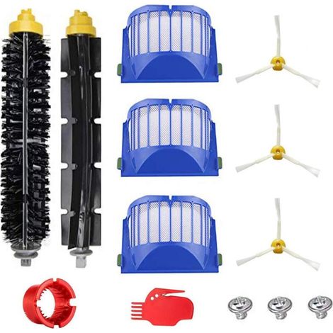 Accessoire pour iRobot Roomba Série 600 Kit d'entretien avec Brosses & Filtres pour 600 605 610 615 616 620 621 625 630 631 632 650 651 660 670 671 680 691 696 - Kit de 15 pièces (1/5)